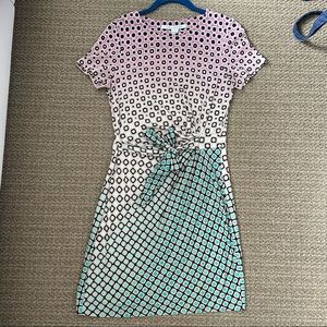 Diane Von Furstenberg Knit Short-sleeve Ombre Dress